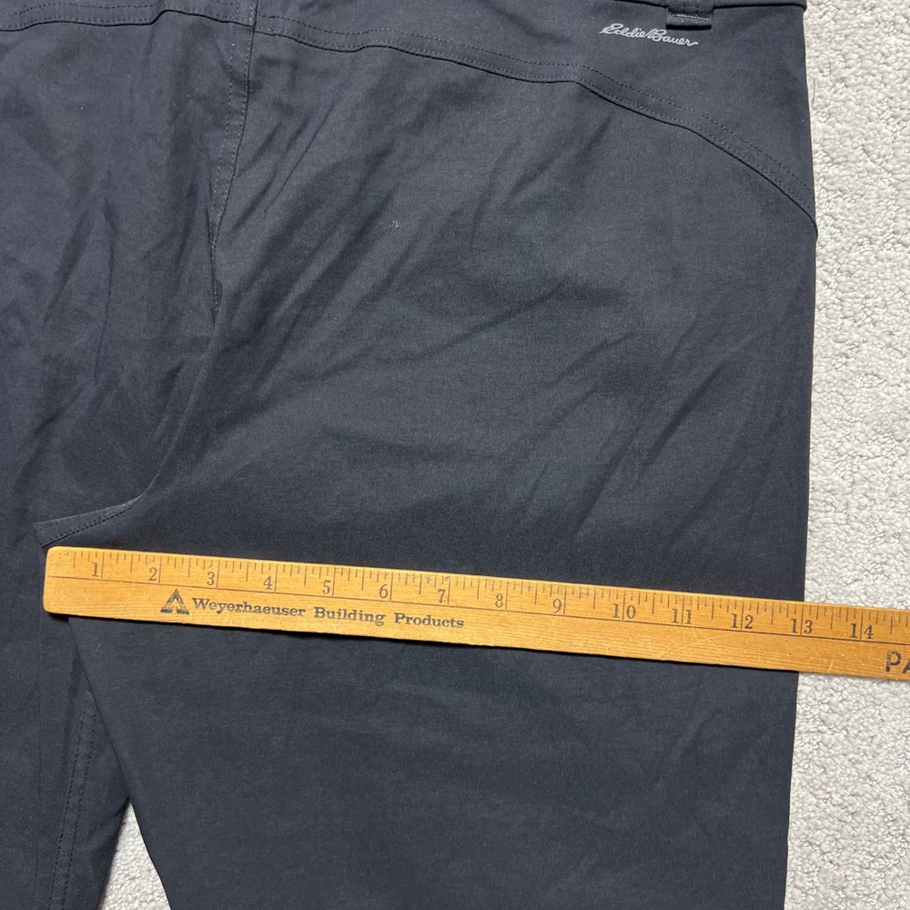 Eddie Bauer Guide Pro Capri Pants Womens 14 Black High Waist Hiking Outdoor - Picture 15 of 16